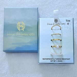 House🏠 of Harlow 1960 Five🖐 Gold💛 Rings💍 - NIB
